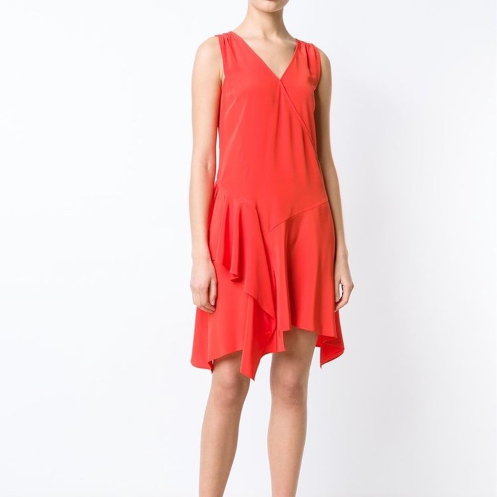NWT Derek LAM 10 Crosby red silk dress